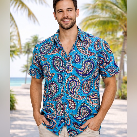 Other - Men's Blue Paisley Shirt